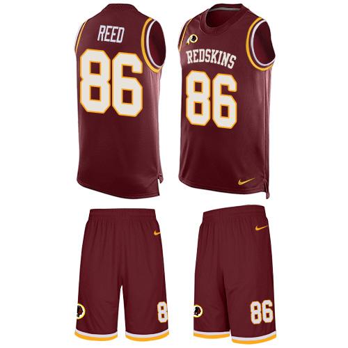 Nike Redskins #86 Jordan Reed Burgundy Red Team Color Men's Stitched NFL Limited Tank Top Suit Jersey